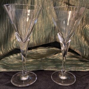 Vintage Florian by Luigi Bormioli Wine/Champagne Glasses in Light & Music 1980’s